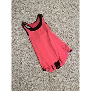 Champion Hot Pink And Black Women’s Tank Top With Built In Sports Bra Size S